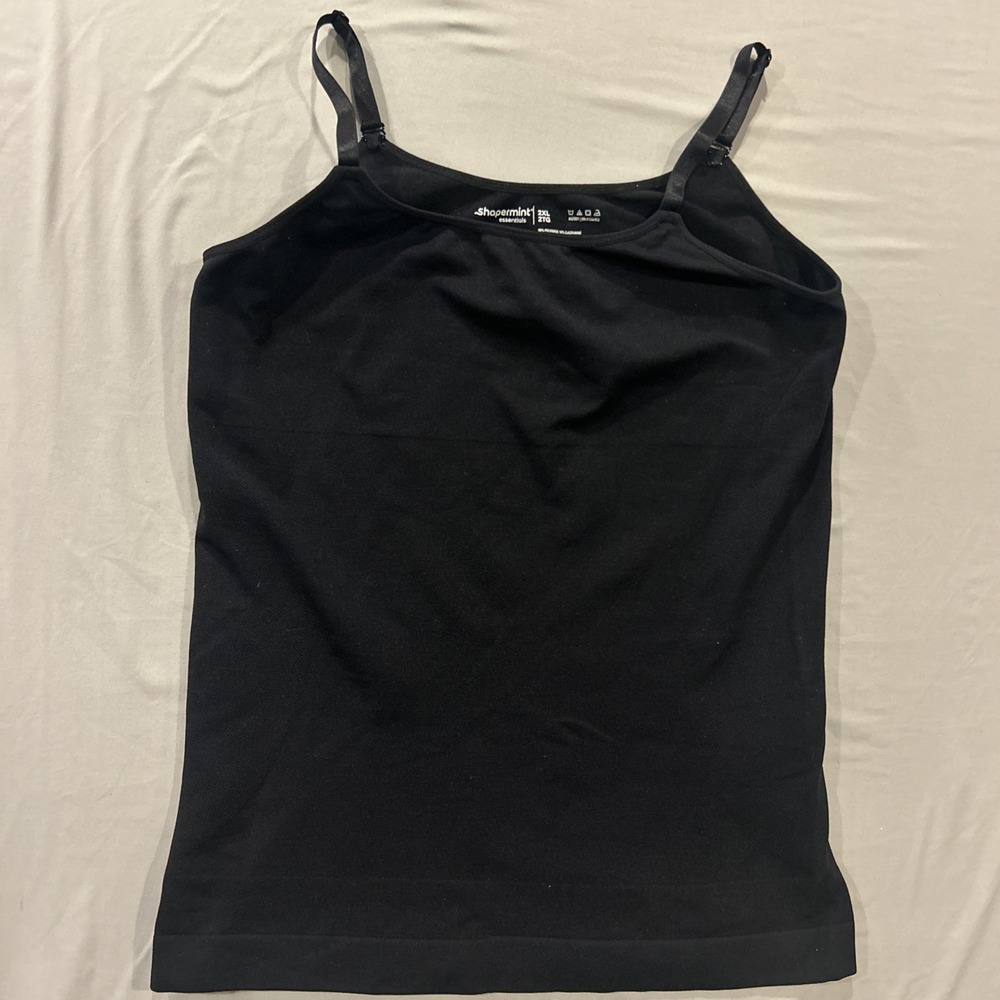 Shapermint Essentials All Day Every Day‎ Scoop Neck Cami 2XL Black Shapewear